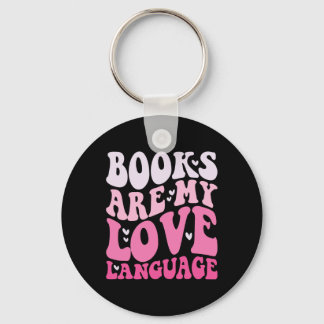 Books Are My Love Language Valentine Day Kids Boys Sleutelhanger