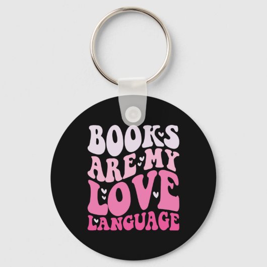 Books Are My Love Language Valentine Day Kids Boys Sleutelhanger (Voorkant)