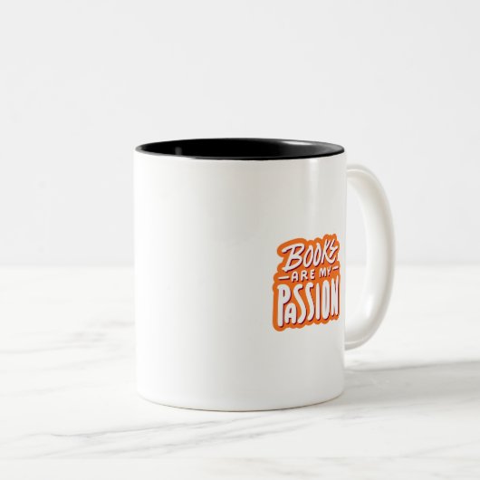 Books Are My Passion Tweekleurige Koffiemok (Voorkant rechts)