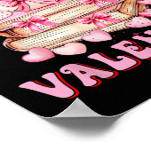 Books Are My Valentine Teacher Kids Retro Valentin Poster (Hoek)