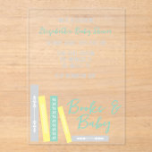 Books Baby Shower Acryl Uitnodigingen (Voorkant)