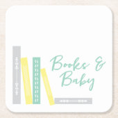 Books Baby Shower Kartonnen Onderzetters (Voorkant)