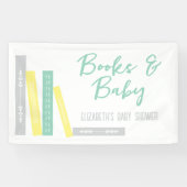 Books Baby Shower Spandoek (Horizontaal)