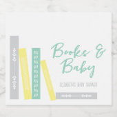 Books Baby Shower Sparkling Wijnetiket (Enkel label)