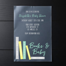 Books Baby Shower Vellum Uitnodigingen
