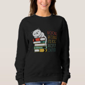 Books Because Its Oo Peopley Outside Cat Reading B Trui (Voorkant)