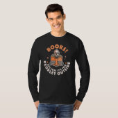 Books Because Its Too Peopley Outside Skeleton Rea T-shirt (Voorkant volledig)