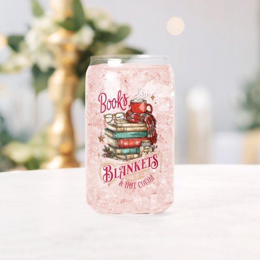 Books Blankets and Hot Cocoa Blikvorm Glas (Insitu (Huwelijk))