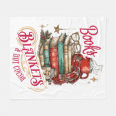 Books Blankets and Hot Cocoa  Fleece Deken (Voorkant (Horizontaal))