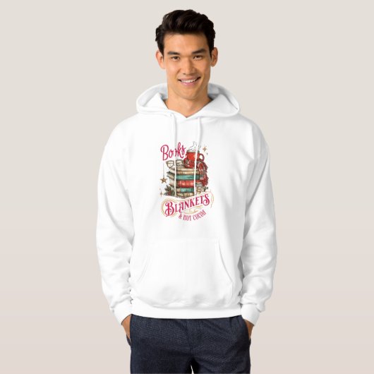 Books Blankets and Hot Cocoa  Hoodie (Voorkant volledig)