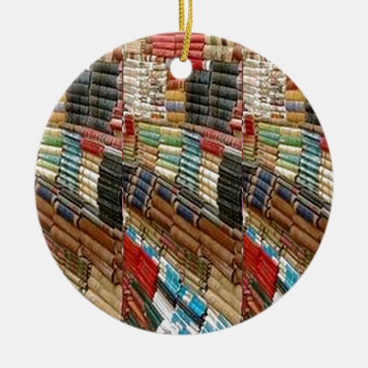 BOOKS Bookworm Library Read Learn Bookshelf GIFTS Keramisch Ornament (Voorkant)