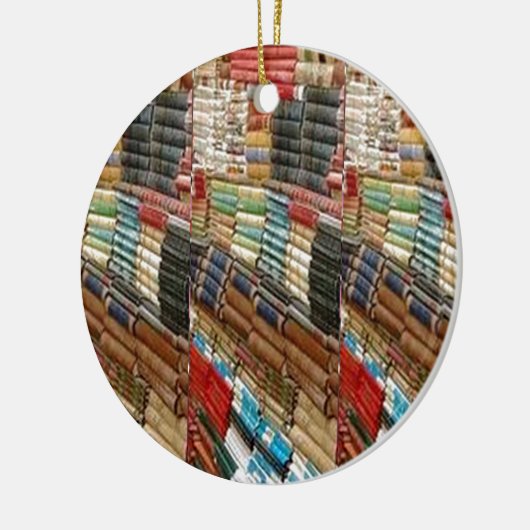 BOOKS Bookworm Library Read Learn Bookshelf GIFTS Keramisch Ornament (Links)