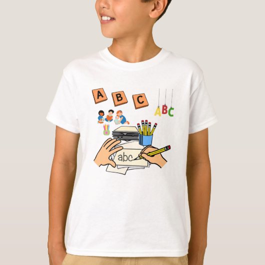 "Books, Brains & Bright Ideas" T-shirt (Voorkant)
