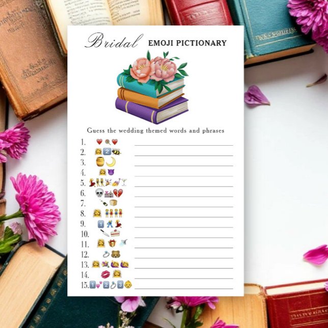 Books Bridal shower Emoji Pictionary game (Creator heeft geüpload)