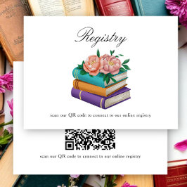 Books Bridal shower QR code for registry  Informatiekaartje