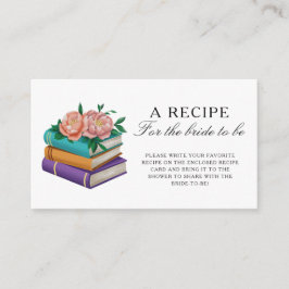 Books Bridal Shower Recipe for the bride to be Informatiekaartje