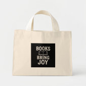Books Bring Joy - Reading Gifts & Book Lover Desig Mini Tote Bag (Voorkant)