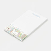 Books Cats & Coffee Floral Personalized Post-it® Notes (Schuin)