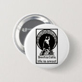 Books,cats,life is sweet Kopie_vectorized Ronde Button 5,7 Cm (Voorkant /achterkant)