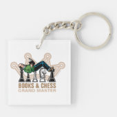 Books & Chess Grand Master Acrylic Keychain (Achterkant)