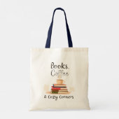 Books Coffee & Cozy Corners Tote Bag | Book Lover  (Achterkant)