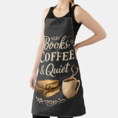 Books, Coffee & Quiet – Dark Academia Book Lover Schort (Insitu)