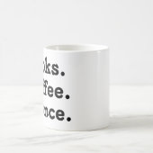“Books. Coffee. Silence." | Minimalist  Koffiemok (Center)
