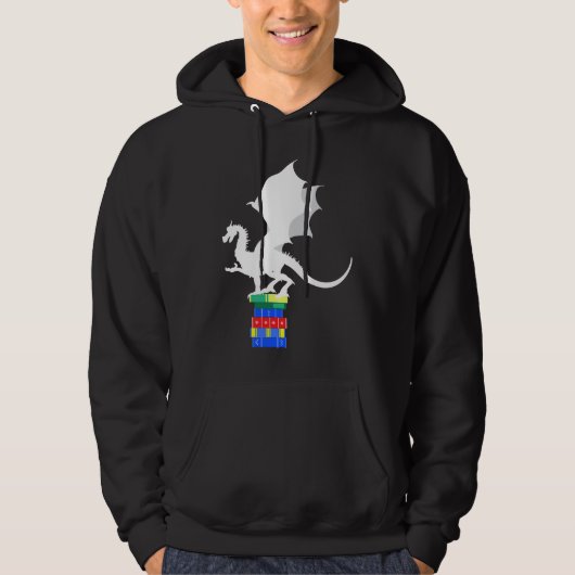 Books Dragon Reading Reading Friend Hoodie (Voorkant)
