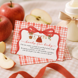 Books for Baby Apple of Our Eye Baby Shower Informatiekaartje