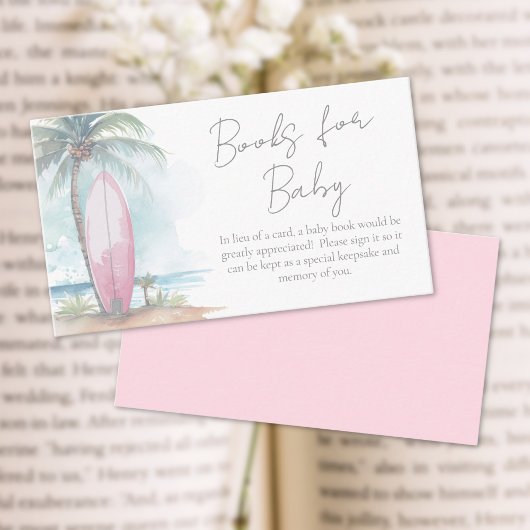 Books For Baby Beach Baby Shower Informatiekaartje