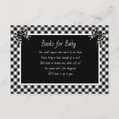 Books for Baby Black and White Plaid Informatiekaartje (Voorkant)