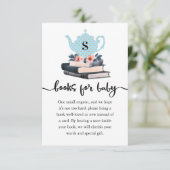Books for Baby Boy Blue Tea Party & Books Informatiekaartje (Staand voorkant)
