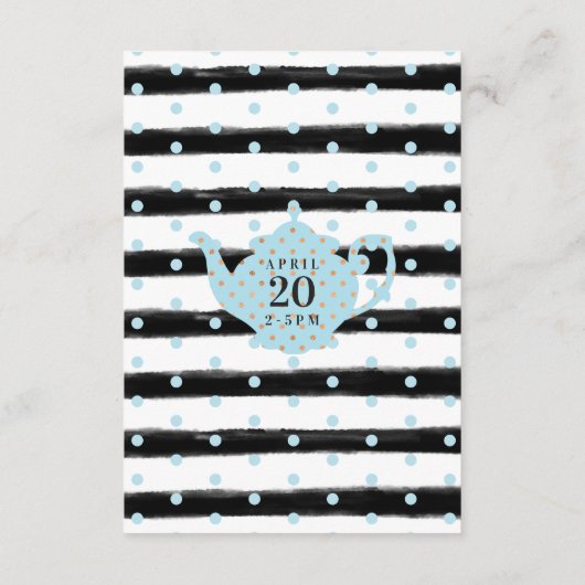 Books for Baby Boy Blue  Tea Party & Books Informatiekaartje (Achterkant)