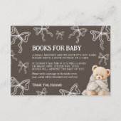 Books for Baby Card Bear Informatiekaartje (Voorkant)