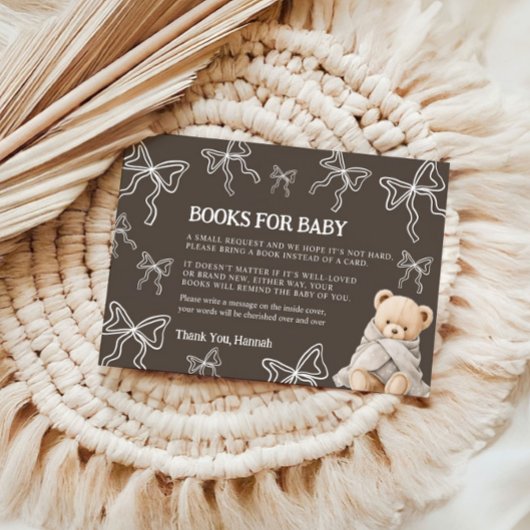 Books for Baby Card Bear Informatiekaartje