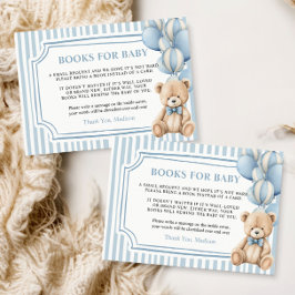 Books for Baby Card Blue Bear Informatiekaartje