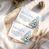 Books for Baby Card Blue Snowflake Baby Shower Informatiekaartje