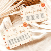 Books for Baby Card, Fall Pink Pumpkin Baby Shower Kaart