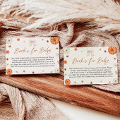 Books for Baby Card, Fall Pink Pumpkin Baby Shower Kaart