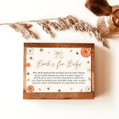 Books for Baby Card, Fall Pink Pumpkin Baby Shower Kaart