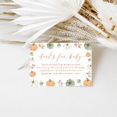 Books for Baby Card | Fall Pumpkin Baby Shower Informatiekaartje