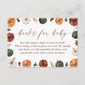 Books for Baby Card | Fall Pumpkin Baby Shower Informatiekaartje (Voorkant)