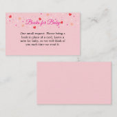 Books For Baby Card to Include with Invitations Informatiekaartje (Voorkant / Achterkant)