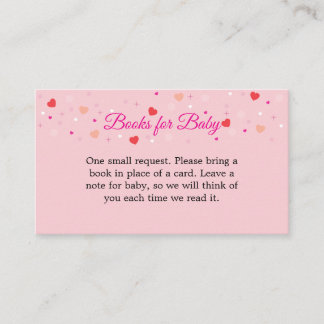 Books For Baby Card to Include with Invitations Informatiekaartje