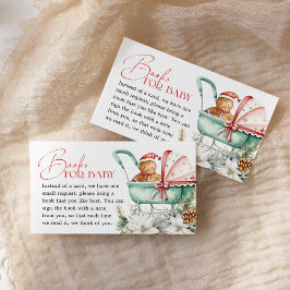 Books for Baby Christmas Gingerbread Baby Shower Informatiekaartje
