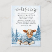 Books for Baby Cow Calf Christmas Winter  Informatiekaartje (Voorkant)