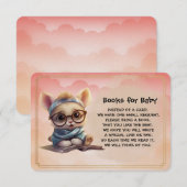 Books for Baby Cute Kitten Reading A Book Informatiekaartje (Voorkant / Achterkant)