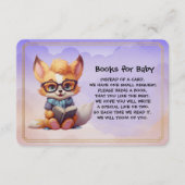 Books for Baby Cute Red Fox Reading A Book Informatiekaartje (Voorkant)