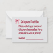 Books for Baby Girl and Diaper Raffle Cowboy Style Notitiekaartje (Achterkant)