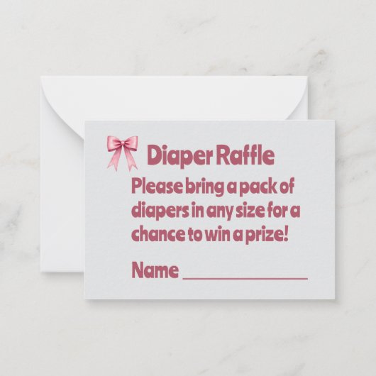 Books for Baby Girl and Diaper Raffle Cowboy Style Notitiekaartje (Achterkant)